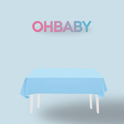 Gender reveal disposable plastic pink and blue tablecloths for boys or girls baby party decorations