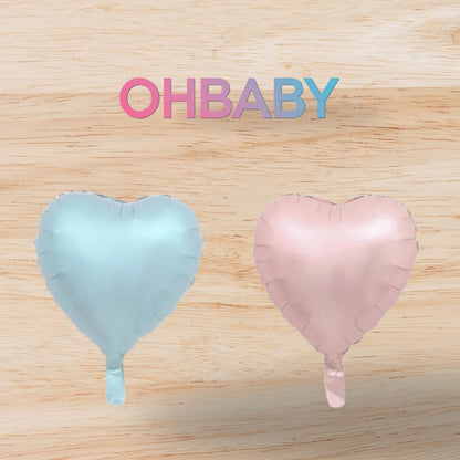 12Pcs Blue Pink Heart Balloons Decorations for Party Gender Reveal