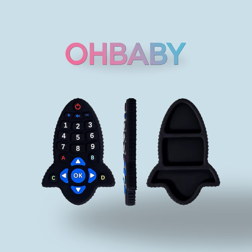 Baby Silicone Teether Toy Remote Control Shape Educational